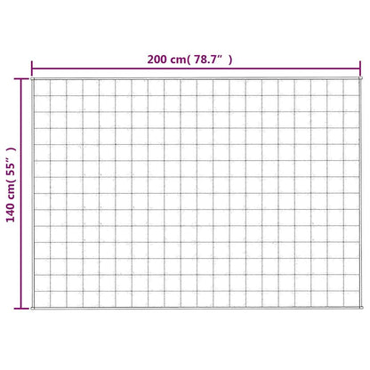 Gewichtsdecke Grau 140x200 cm 10 kg Stoff