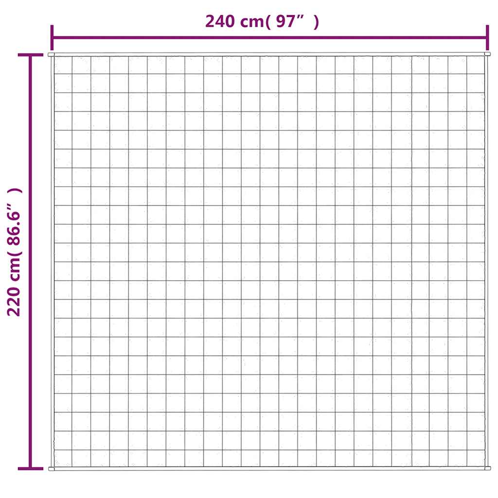 Gewichtsdecke Grau 220x240 cm 15 kg Stoff