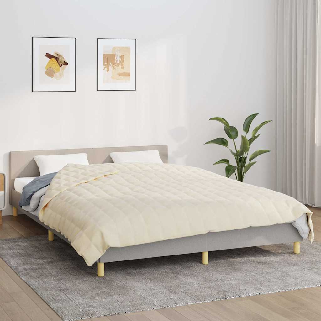 Gewichtsdecke Hellcreme 220x240 cm 15 kg Stoff