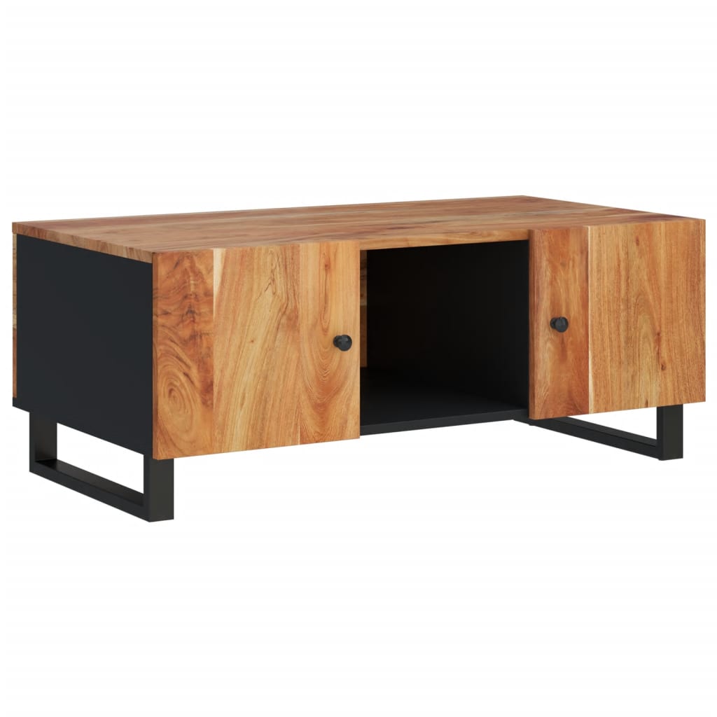 Table basse 100x54x40 cm en bois d'acacia massif et matériaux dérivés du bois