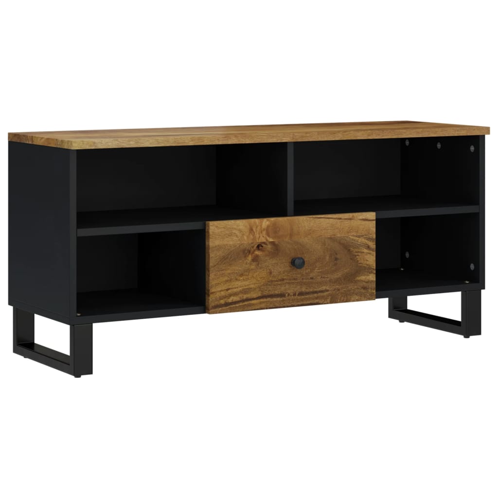 TV-Schrank 100x33x46 cm Massivholz Mango & Holzwerkstoff