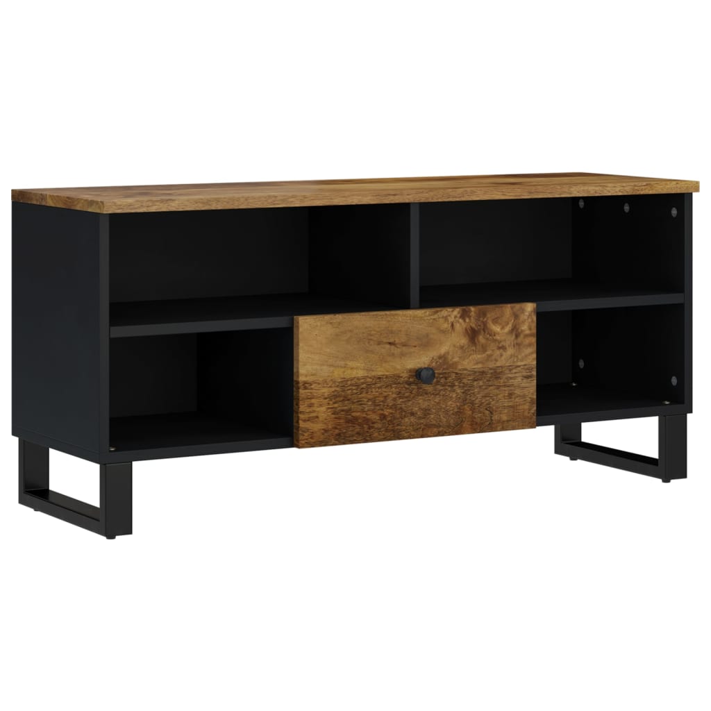 TV-Schrank 100x33x46 cm Massivholz Mango & Holzwerkstoff