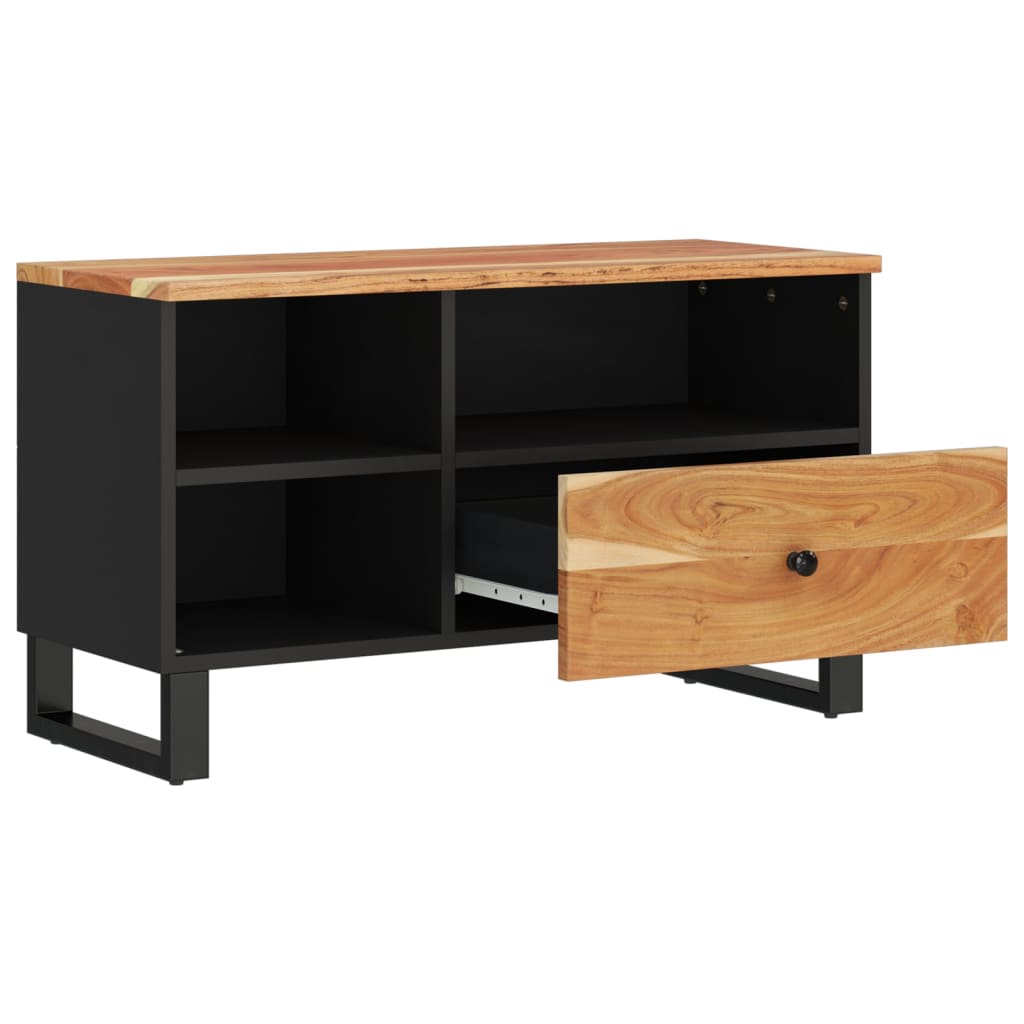 TV-Schrank 80x33x46 cm Massivholz Akazie und Holzwerkstoff