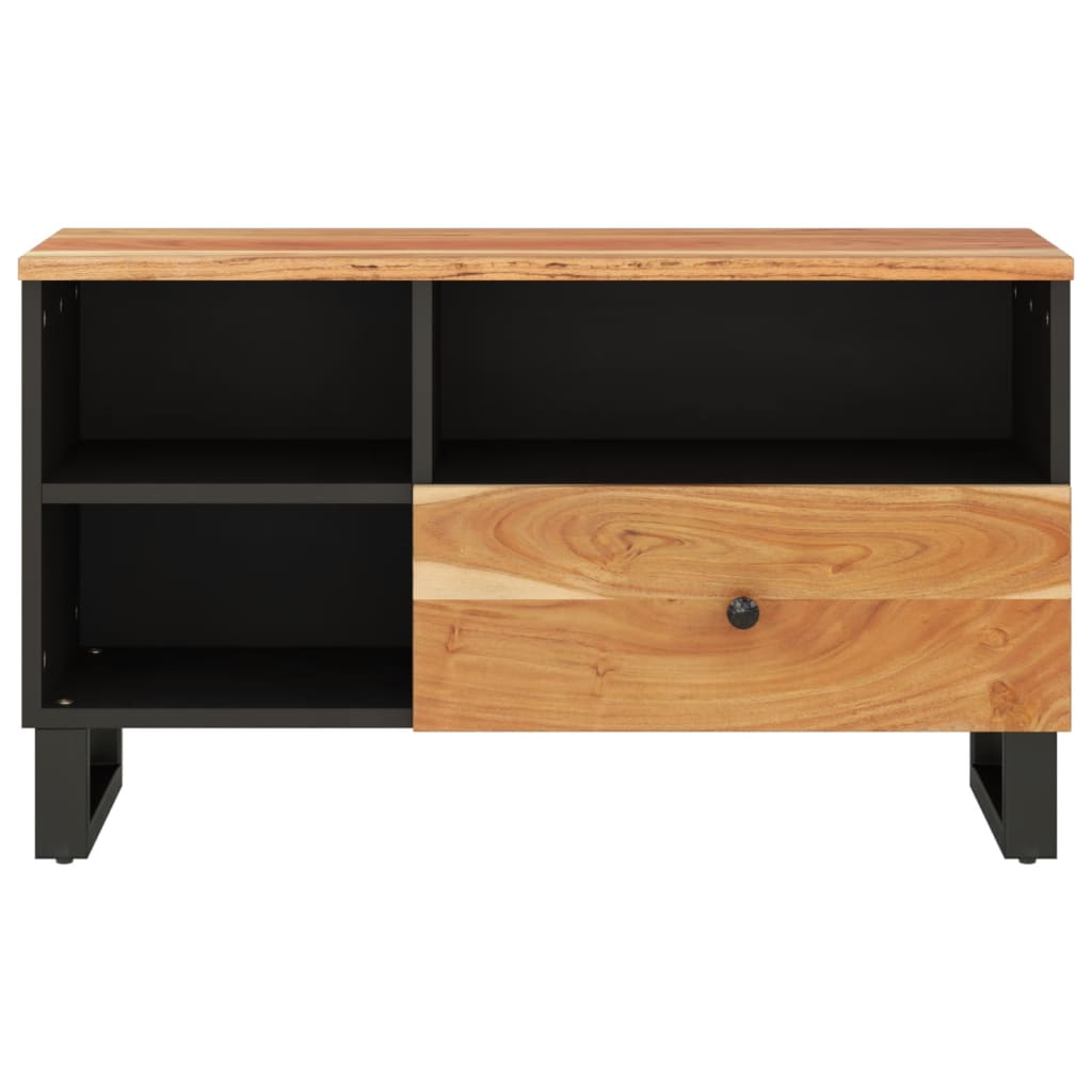 TV-Schrank 80x33x46 cm Massivholz Akazie und Holzwerkstoff