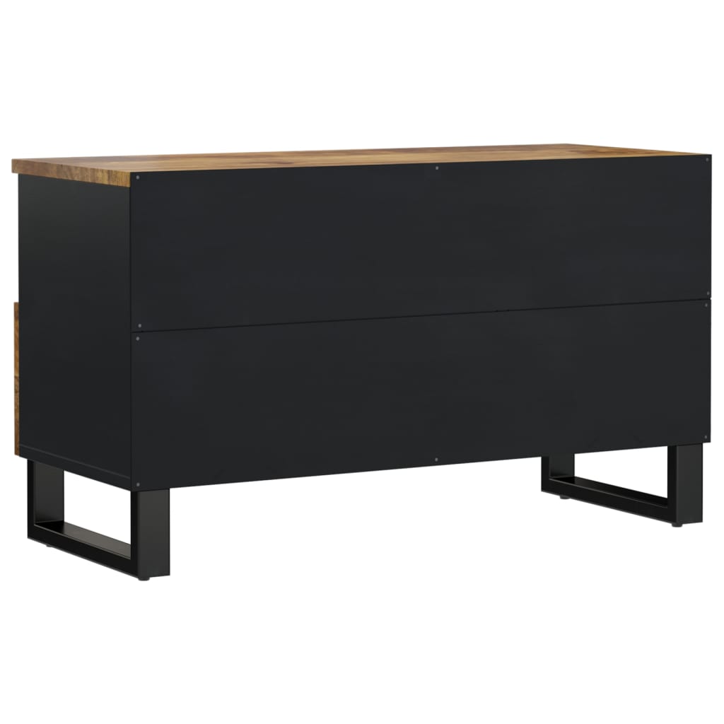 TV-Schrank 80x33x46 cm Massivholz Mango & Holzwerkstoff