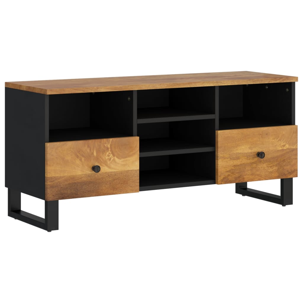 TV-Schrank 100x33x46 cm Massivholz Mango und Holzwerkstoff