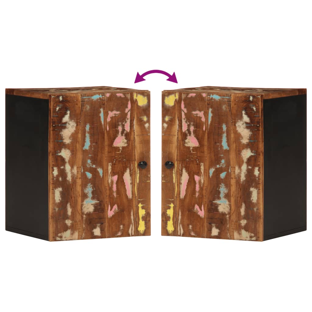 Bad-Wandschrank 38x33x48 cm Altholz Massiv