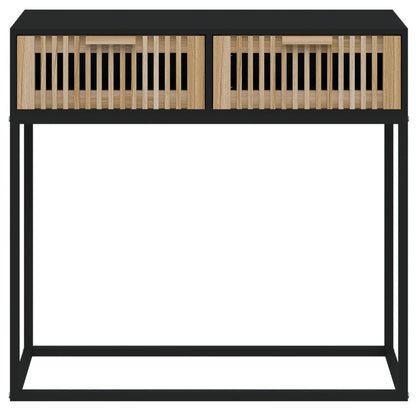 Konsolentisch Schwarz 80x30x75 cm Holzwerkstoff und Eisen
