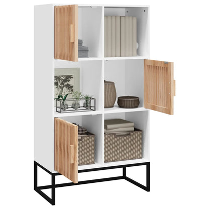Highboard Weiß 70x35x125 cm Holzwerkstoff