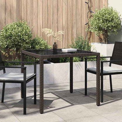 Gartentisch Braun 90 x 90 x 75 cm Poly-Rattan