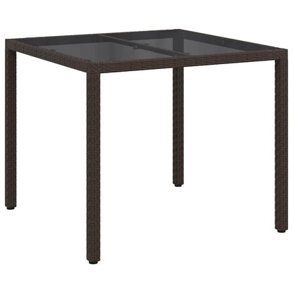 Gartentisch Braun 90 x 90 x 75 cm Poly-Rattan