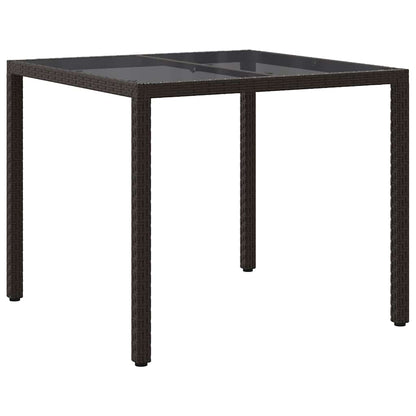 Gartentisch Braun 90 x 90 x 75 cm Poly-Rattan