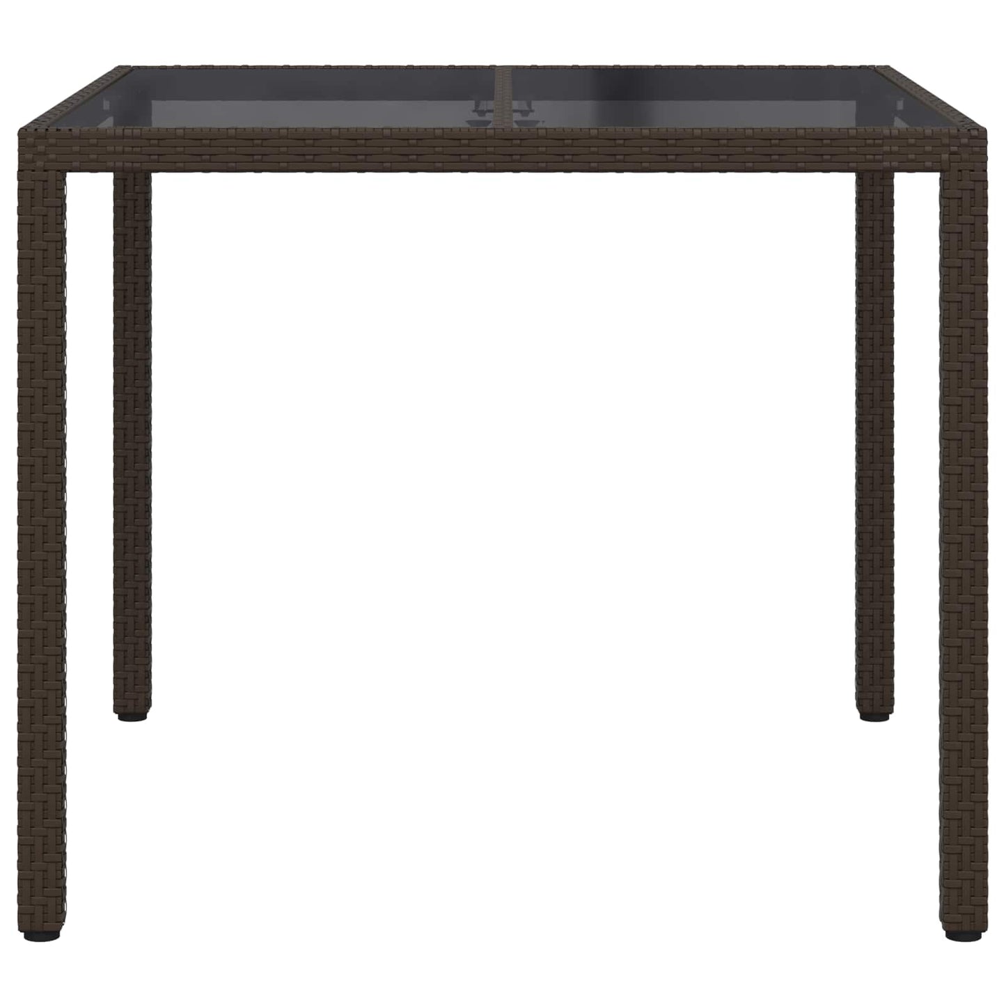 Gartentisch Braun 90 x 90 x 75 cm Poly-Rattan
