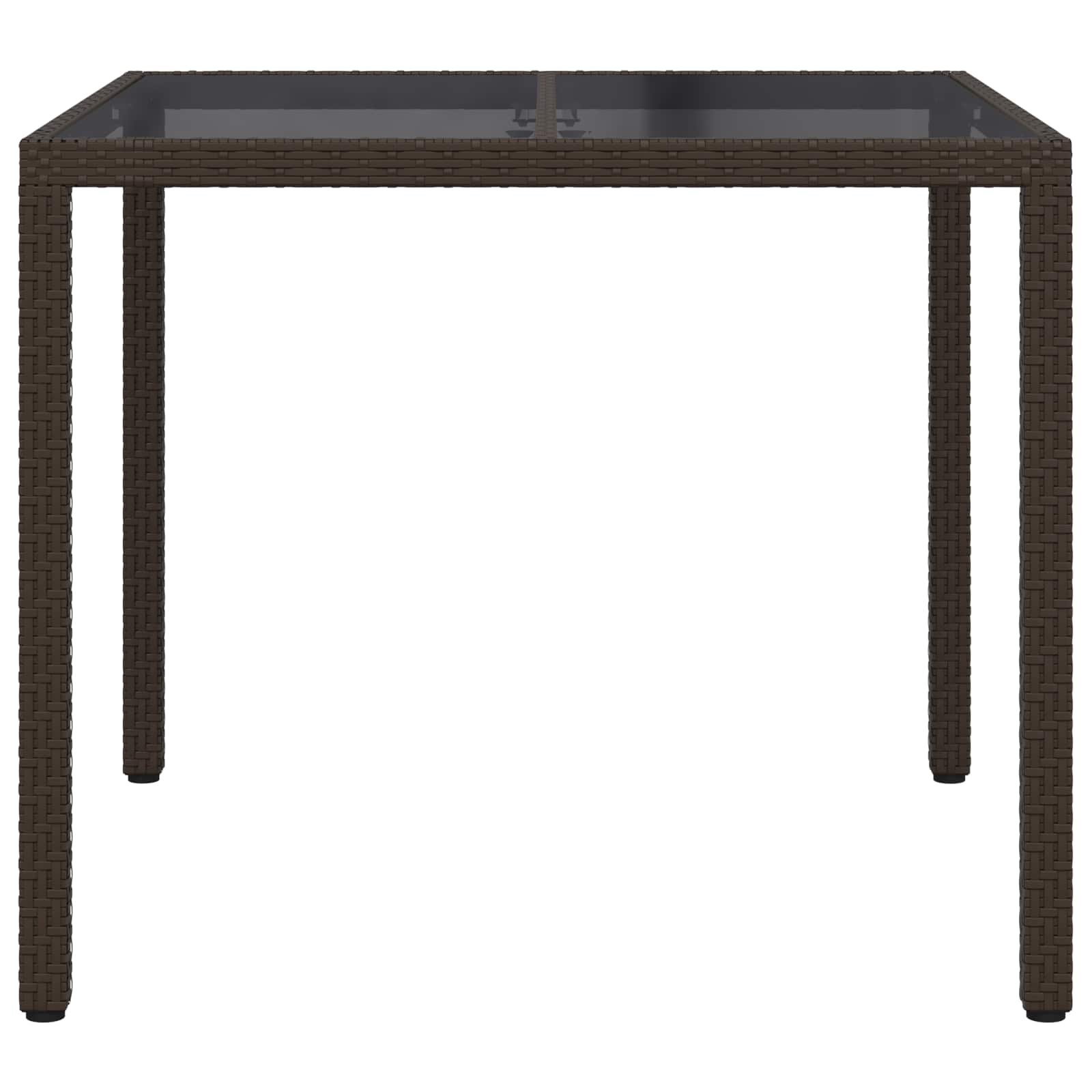 Gartentisch Braun 90 x 90 x 75 cm Poly-Rattan