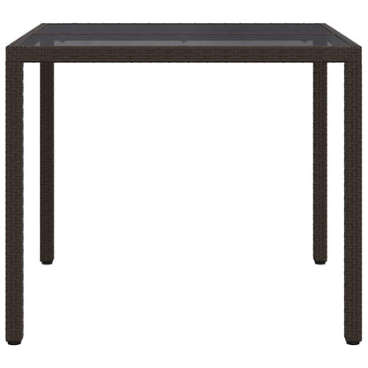 Gartentisch Braun 90 x 90 x 75 cm Poly-Rattan