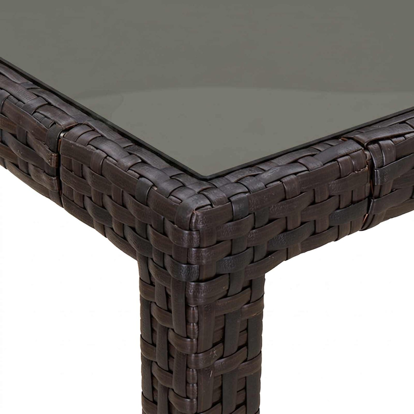 Gartentisch Braun 150 x 90 x 75 cm Poly-Rattan
