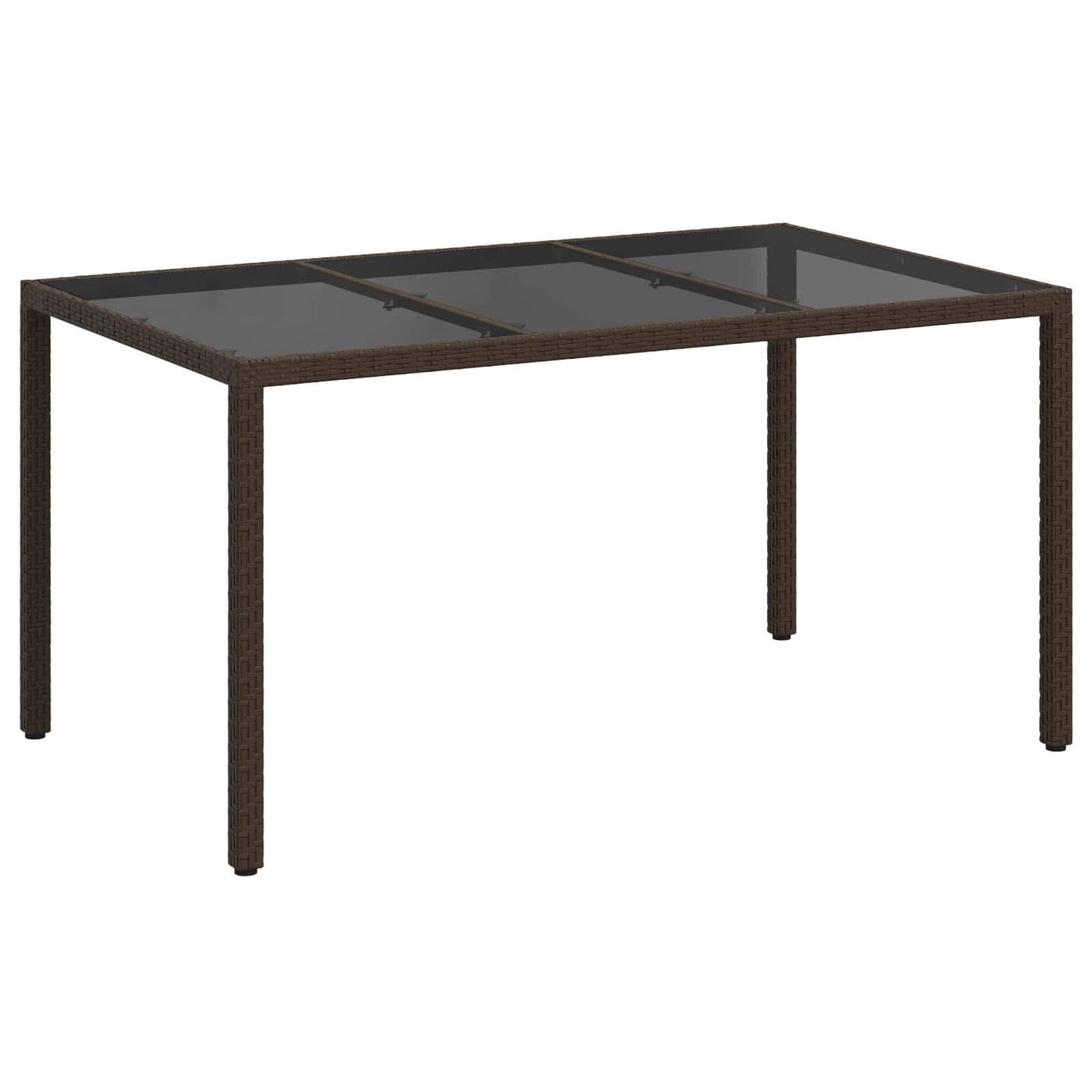 Gartentisch Braun 150 x 90 x 75 cm Poly-Rattan