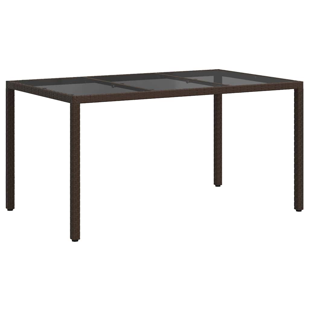 Gartentisch Braun 150 x 90 x 75 cm Poly-Rattan