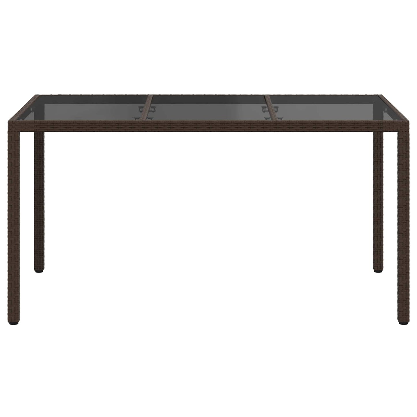 Gartentisch Braun 150 x 90 x 75 cm Poly-Rattan