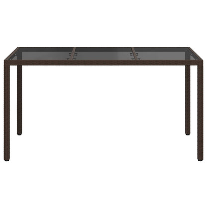 Gartentisch Braun 150 x 90 x 75 cm Poly-Rattan