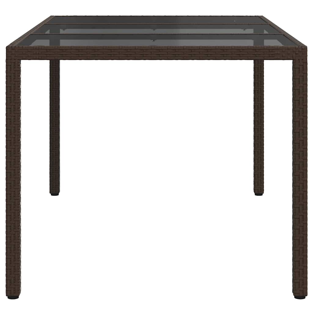 Gartentisch Braun 150 x 90 x 75 cm Poly-Rattan