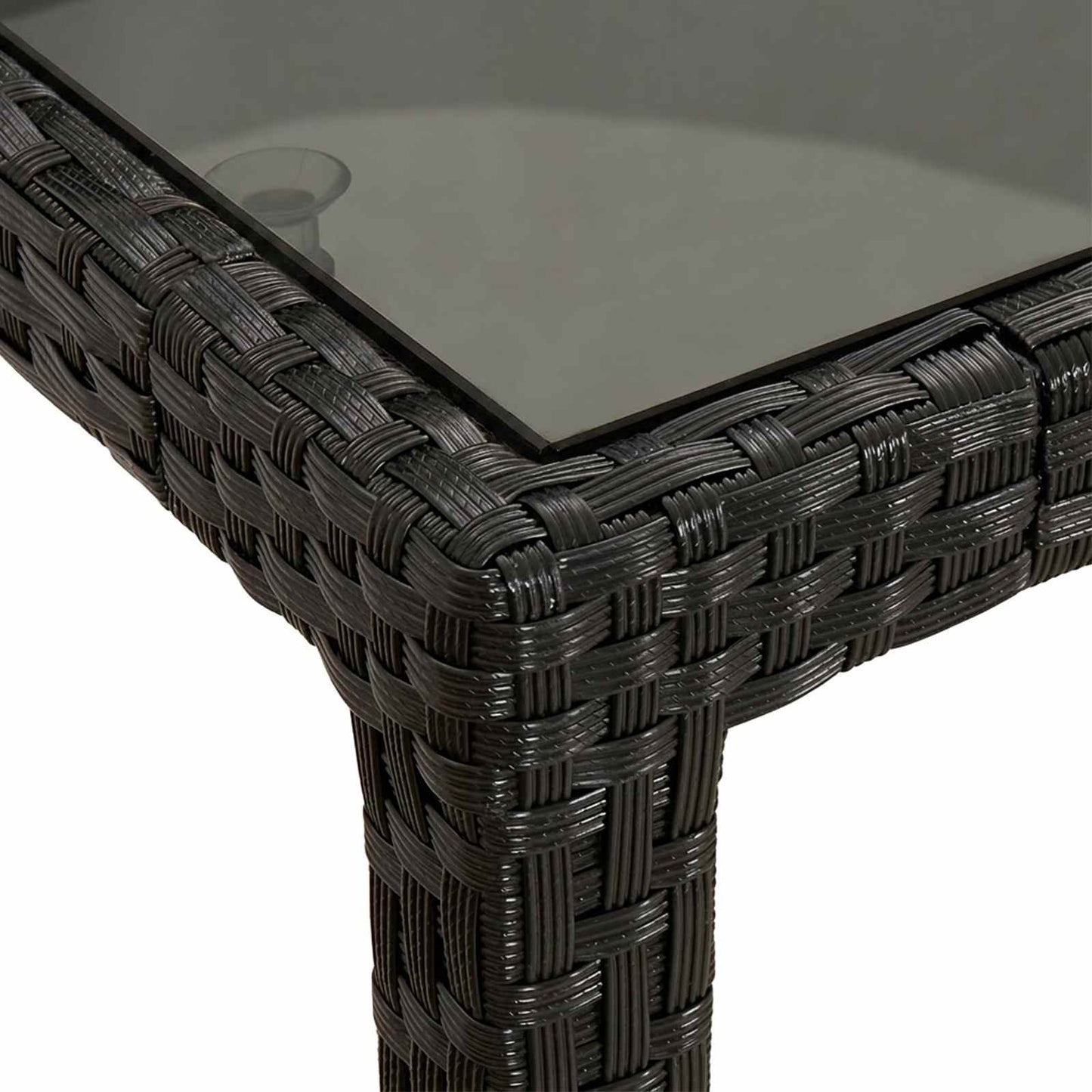 Gartentisch Schwarz 150 x 90 x 75 cm Poly-Rattan