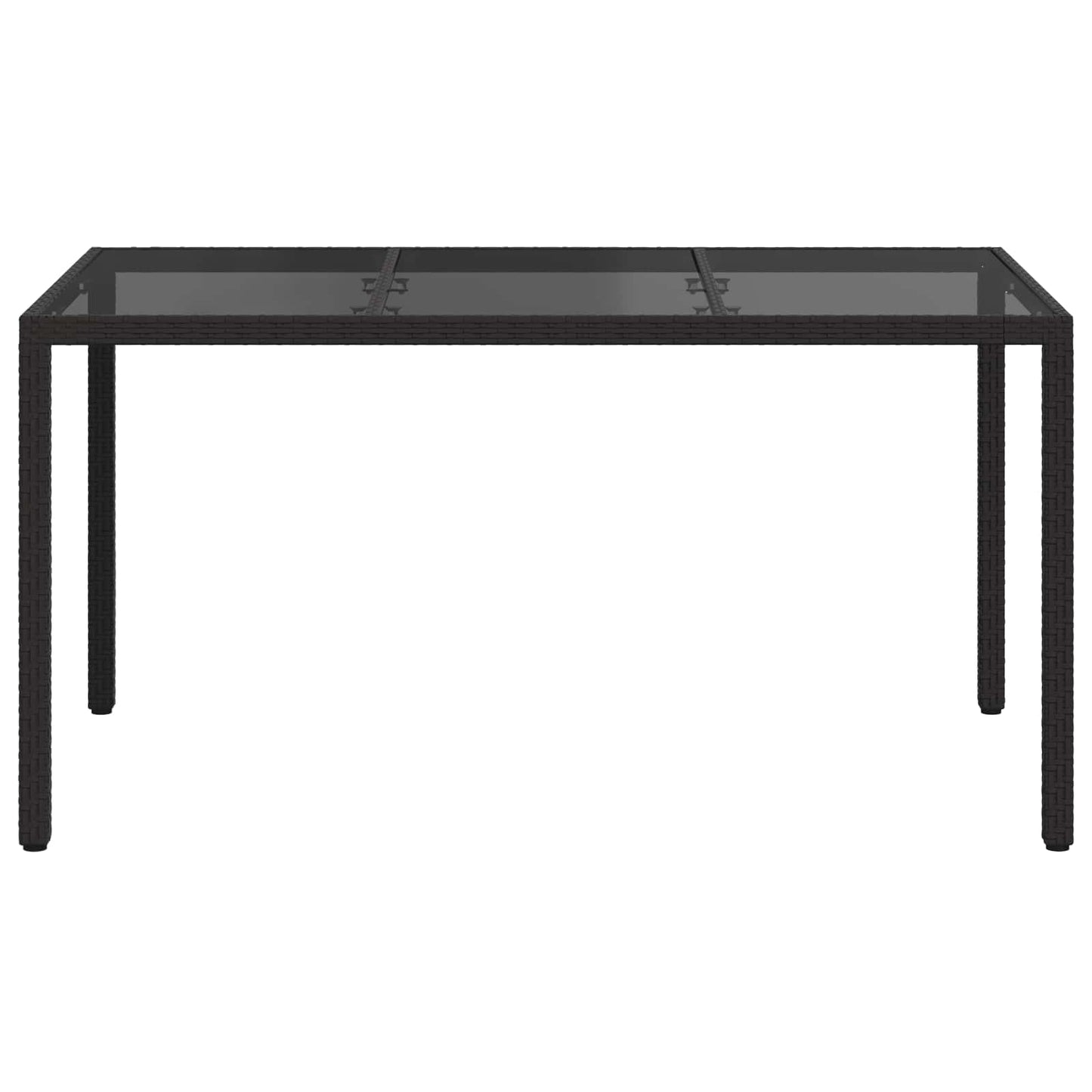 Gartentisch Schwarz 150 x 90 x 75 cm Poly-Rattan