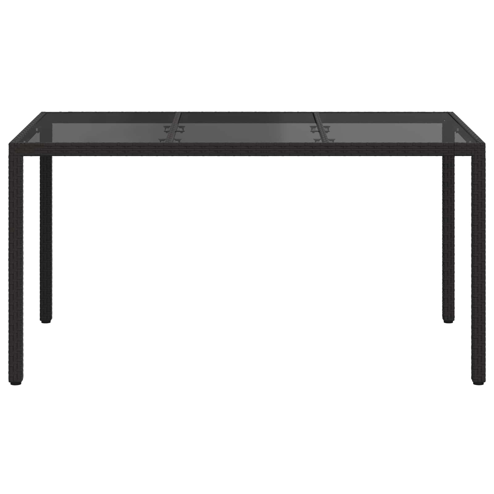 Gartentisch Schwarz 150 x 90 x 75 cm Poly-Rattan