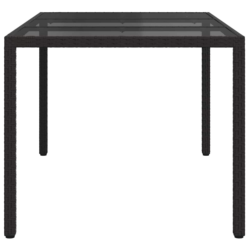 Gartentisch Schwarz 150 x 90 x 75 cm Poly-Rattan