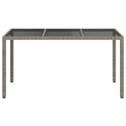 Gartentisch Grau 150 x 90 x 75 cm Poly-Rattan