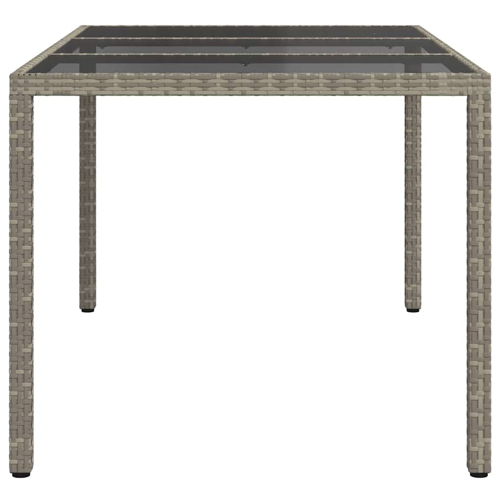 Gartentisch Grau 150 x 90 x 75 cm Poly-Rattan