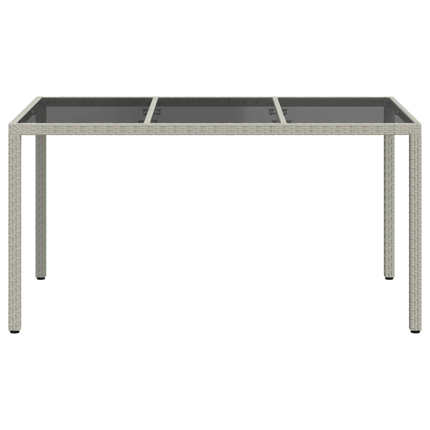 Gartentisch Weiß 150 x 90 x 75 cm Poly-Rattan