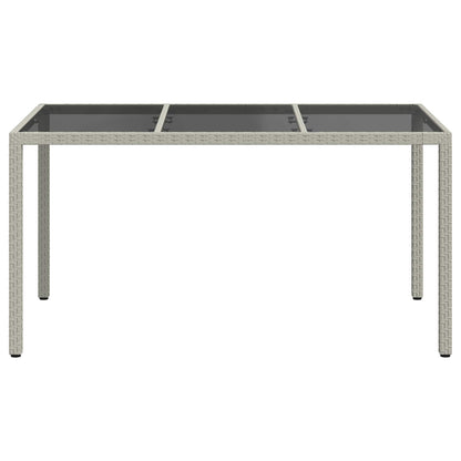 Gartentisch Weiß 150 x 90 x 75 cm Poly-Rattan