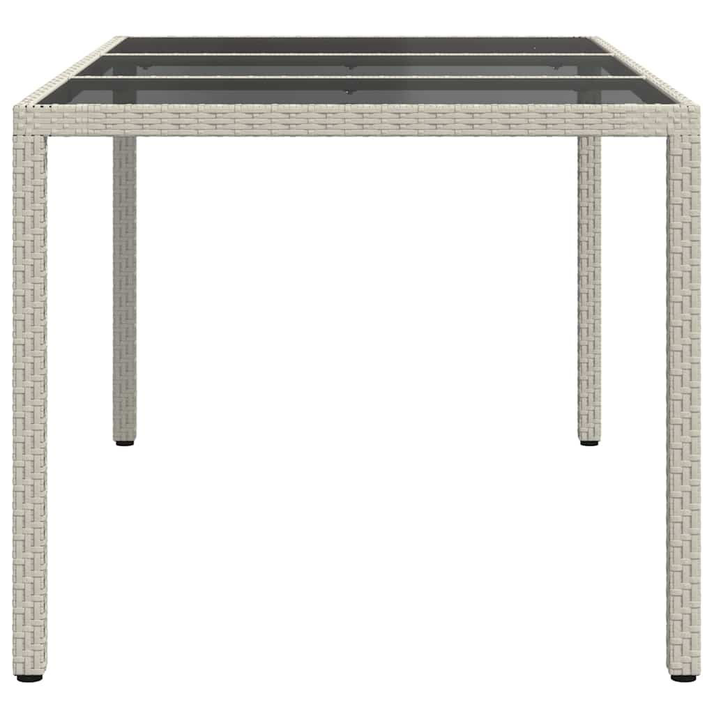 Gartentisch Weiß 150 x 90 x 75 cm Poly-Rattan