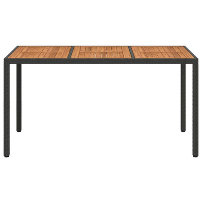 Gartentisch Schwarz 150 x 90 x 75 cm Poly-Rattan