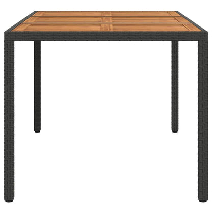 Gartentisch Schwarz 150 x 90 x 75 cm Poly-Rattan