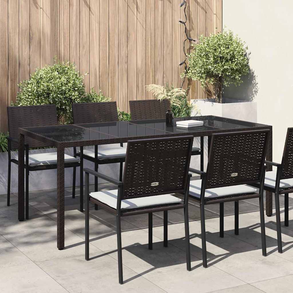 Gartentisch Braun Poly-Rattan
