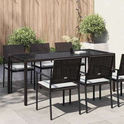 Gartentisch Braun Poly-Rattan