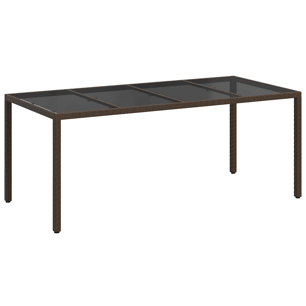 Gartentisch Braun Poly-Rattan