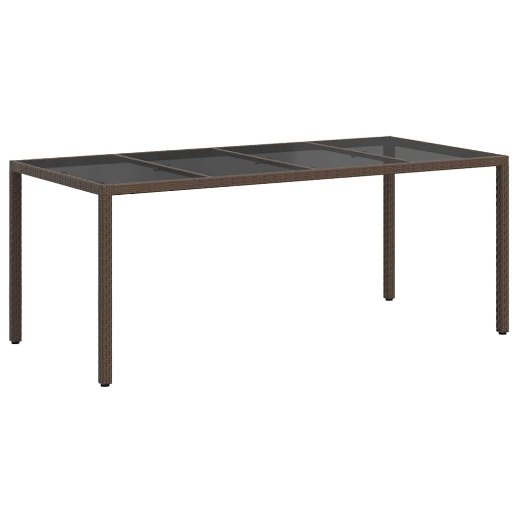 Gartentisch Braun Poly-Rattan