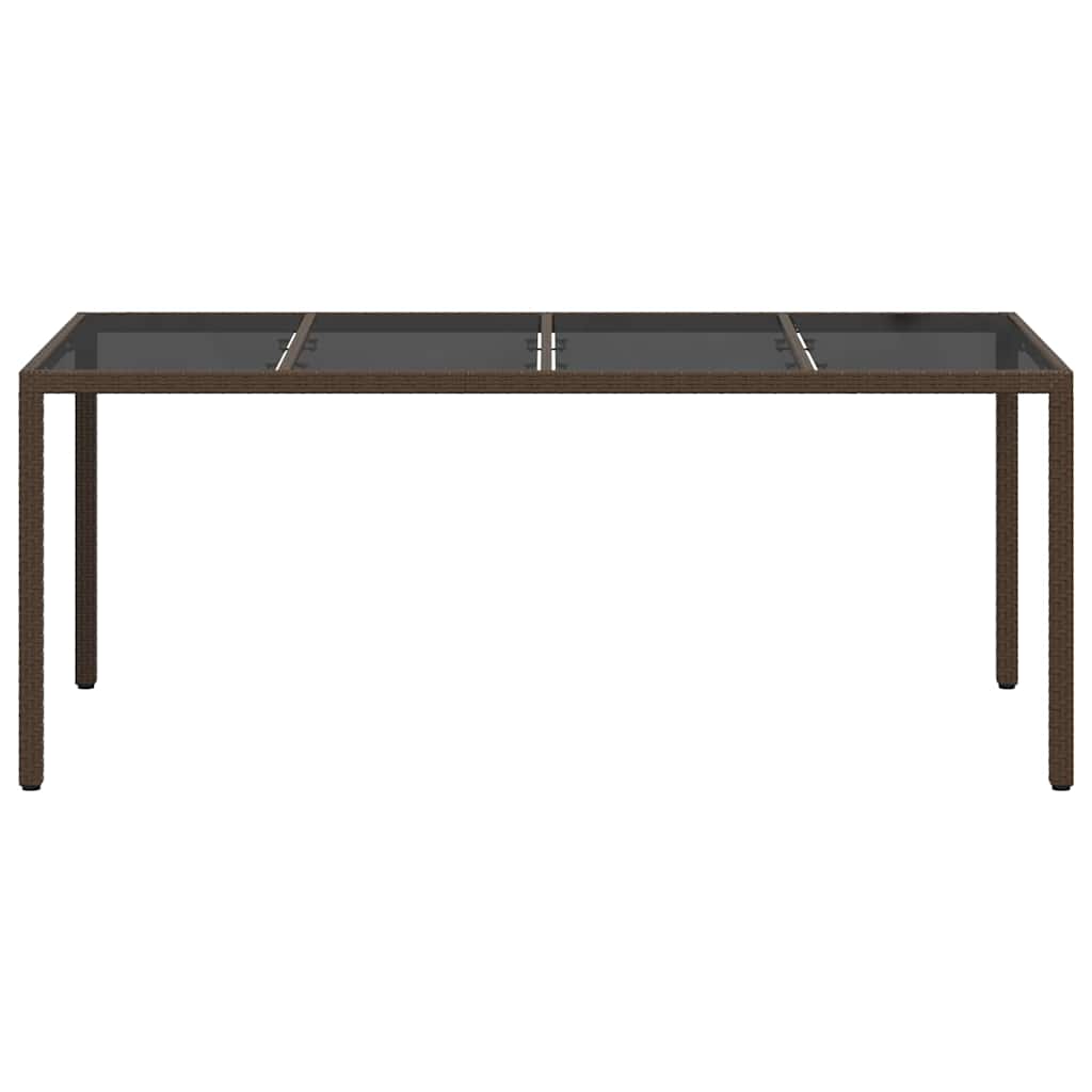Gartentisch Braun Poly-Rattan