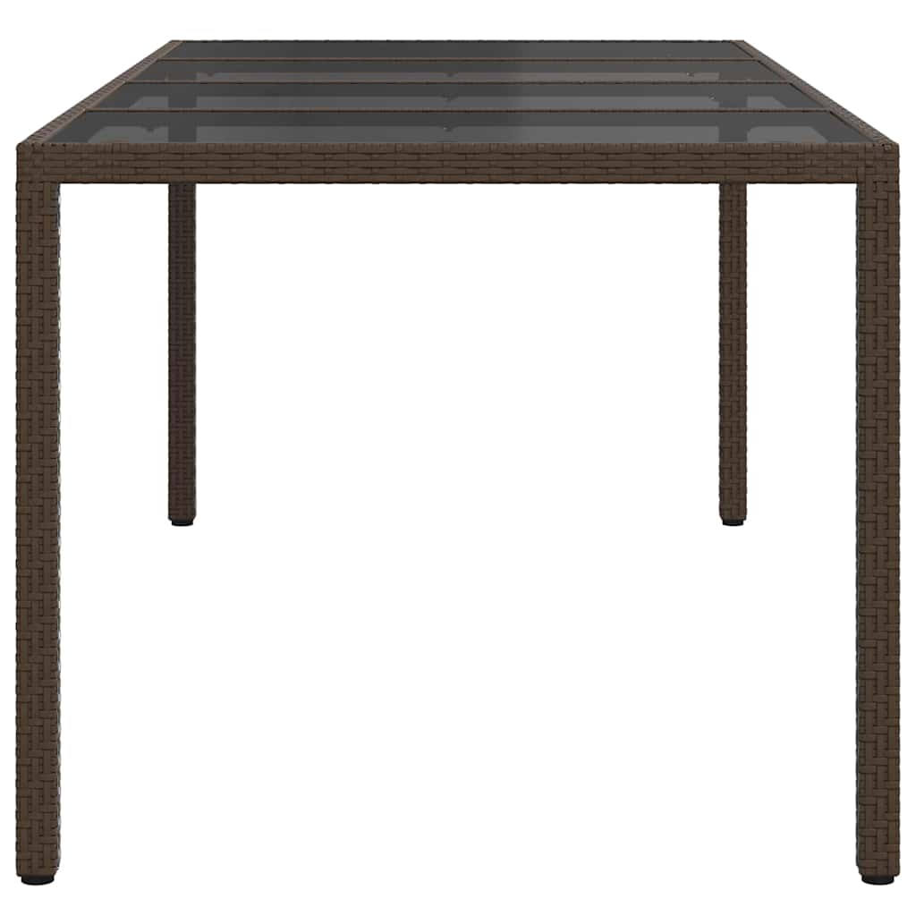 Gartentisch Braun Poly-Rattan