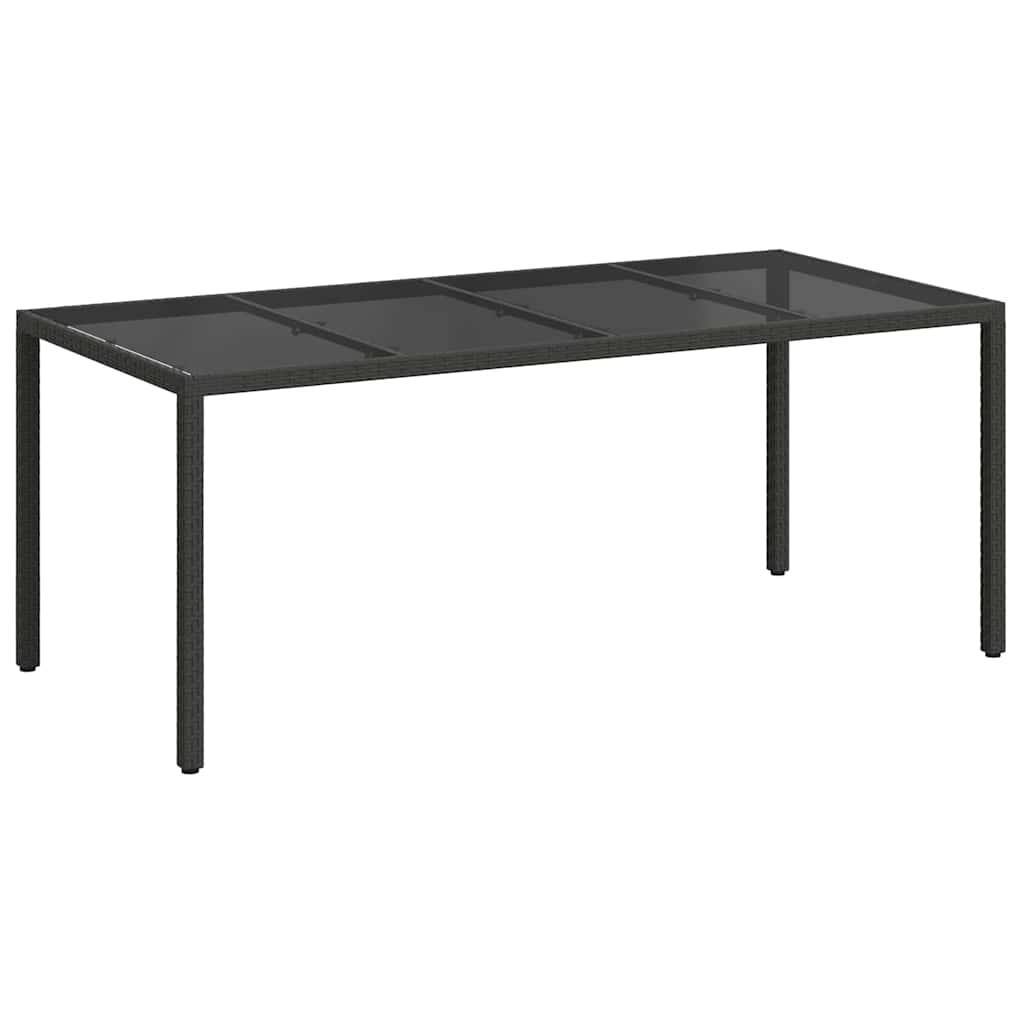 Gartentisch Schwarz Poly-Rattan