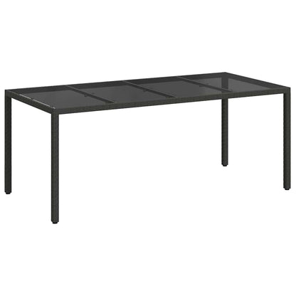 Gartentisch Schwarz Poly-Rattan