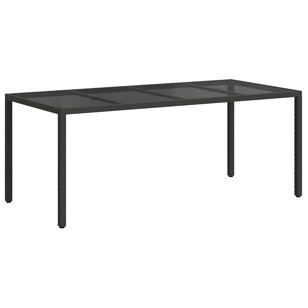 Gartentisch Schwarz Poly-Rattan