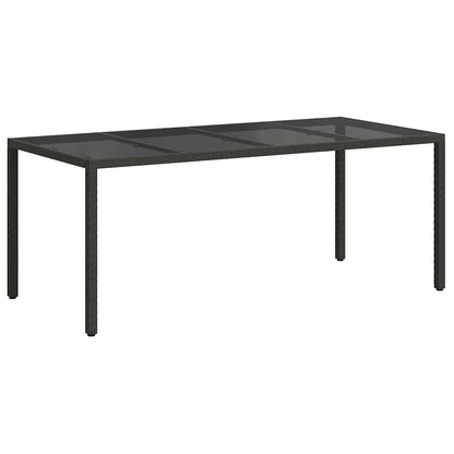 Gartentisch Schwarz Poly-Rattan