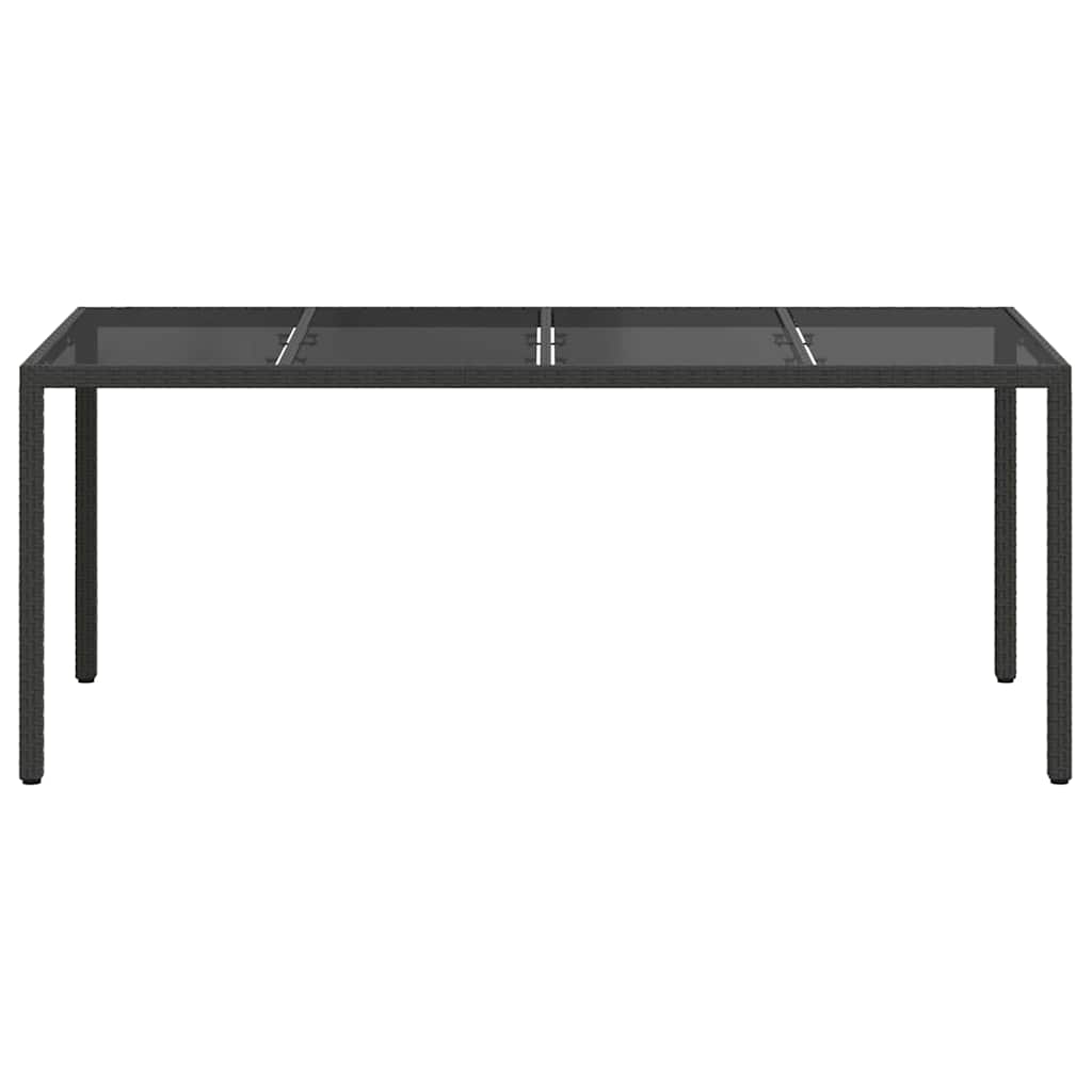 Gartentisch Schwarz Poly-Rattan