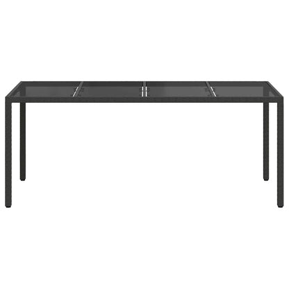 Gartentisch Schwarz Poly-Rattan