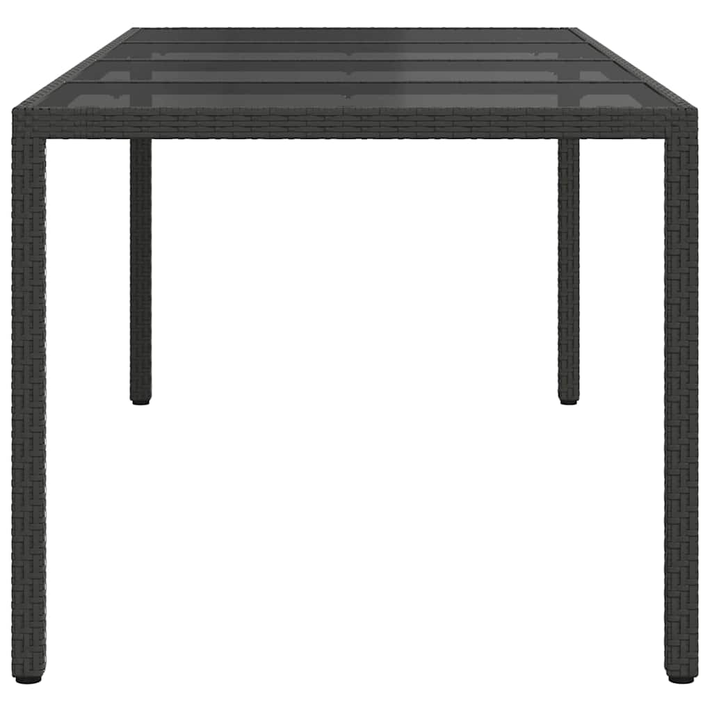 Gartentisch Schwarz Poly-Rattan