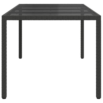 Gartentisch Schwarz Poly-Rattan